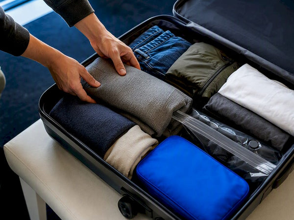 Compressed travel wardrobe in carry-on