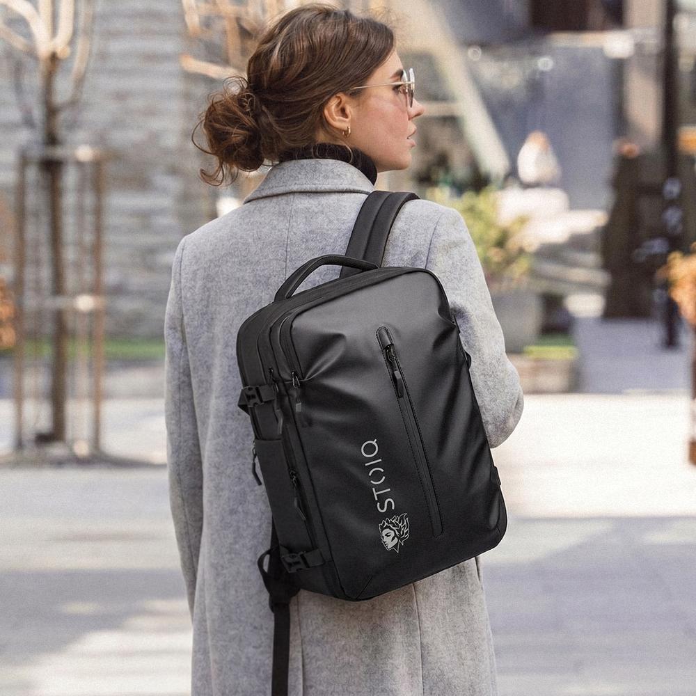 Stoiq Compression Backpack product photography